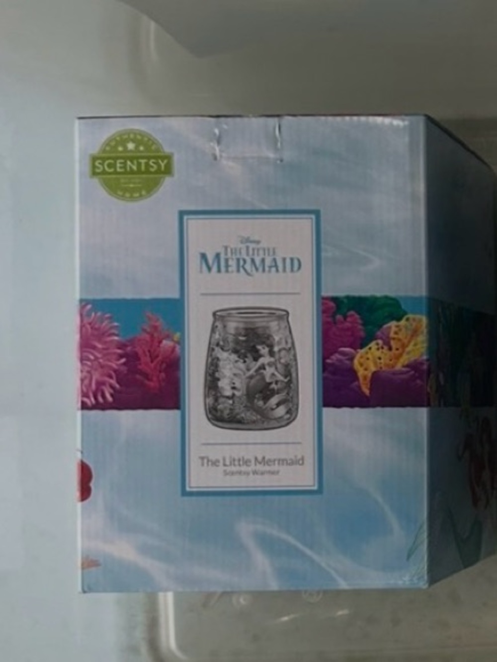 Scentsy The Little Mermaid Warmer Box with Blue, Pink & Purple Accents